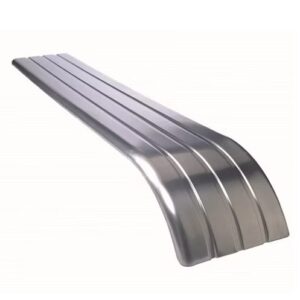 Tanker/Transport Fender, Front, 25" W x 129" L x 26.50" H, .090 Aluminum Grooves Down, 2.00 Radius Both Sides