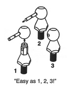 Adapt-a-Ball, 1” Shank w/ 1 7/8”, 2” & 2 5/16” Chrome Balls