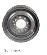 16X6 865 OEM WHEEL 0.5IN 4.89 PILOT 3750LB@110PSI