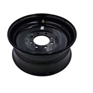 Wheel Only, 17.5"x6.75", 8 on 6.5" Bolt Pattern, Steel Black Solid Center HD, 4.75" Center Bore, 0.19" Inset, 6005 Lbs Capacity