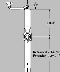 Jack Top Wind - Bulldog 5K,  JACK SWIVEL 5K B-DOG TW 15"T