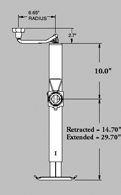 Jack Top Wind - Bulldog 5K,  JACK SWIVEL 5K B-DOG TW 15"T