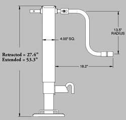 Drop Leg Jack w/ Handle- Bulldog, Drop Leg Jack with Handle, Standard (10K)