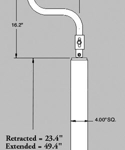 Drop Leg Jack - Bulldog,  B-DOG DROP FOOT JACK ONLY STD 10K. 182415 PAINTED GREY