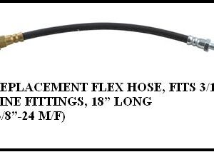 18” Long Rubber Flex Hose w/ 3/8 Male & Female Ends (Drum) (16196)