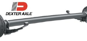 Dexter Axle, 6,000 LB Capacity, 6 on 5.5" Bolt Pattern, Electric Brake, Straight Spindle, E-Z Lube Lubrication, 95" Hub Face, 80" Spring Center, Springs Pre-Mounted