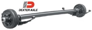 Dexter Axle, 6,000 LB Capacity, 6 on 5.5" Bolt Pattern, Electric Brake, Straight Spindle, E-Z Lube Lubrication, 95" Hub Face, 80" Spring Center, Springs Pre-Mounted