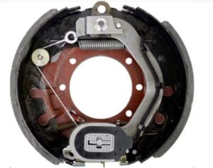 12-1/4 inch electric brake for 12,000-lb axles, left hand, 5in; 12-1/4 inch electric brake assembly for 12,000 to 15,000 lb axles **Import