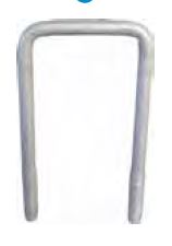 SQUARE U-BOLT 2” X 1/2” DIAMETER X 6.3” LONG GALVANIZED