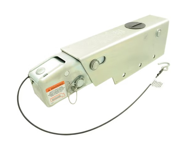 Dexter® 2" Ball 7.5K Surge Brake Actuator Coupler Model DX7.5L, Top Mount Bolt-On Top Mount for Drum Brake Systems, Zinc, Over-Center Low-Profile Latch