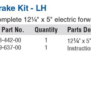 Dexter 6400023 --12-1/4" x 5" electric 12K FSA brake assembly. Left Hand. 71-482