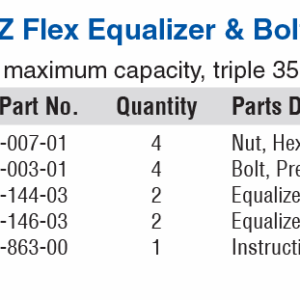 K71-659-00 E-Z Flex® Equalizer & Bolts - Triple