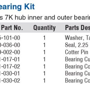 7K BEARING KIT 7800071-01 K71-720-00