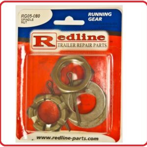 1"-14 SPNDL NUT, PKG 2EA W/PLAIN WSHR,COTTER PIN