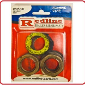 1"-14 SPNDL NUT, PKG 2EA W/PLAIN WSHR,COTTER PIN