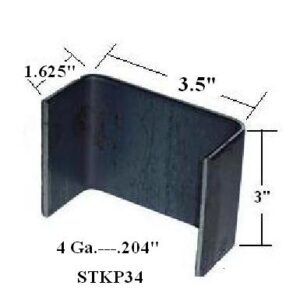 Stake Pocket 1 5/8” X 3 1/2” X 3"  8 Ga.
