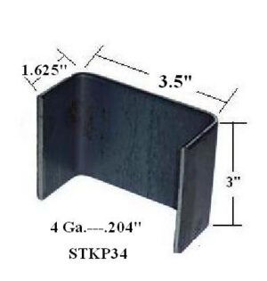 Stake Pocket 1 5/8” X 3 1/2” X 3"  4 Ga.