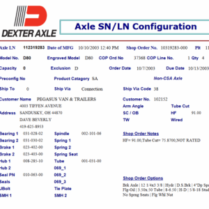 12TF 7K 865 ELEC W/;NEV-R-LUBE Build per Serial number #121642848 TT#6166661