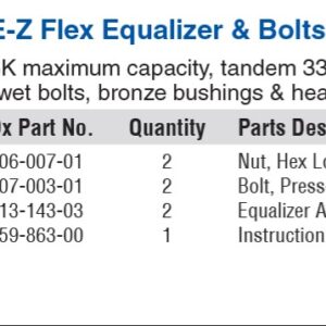 E-Z Flex® Equalizer & Bolts - Tandem